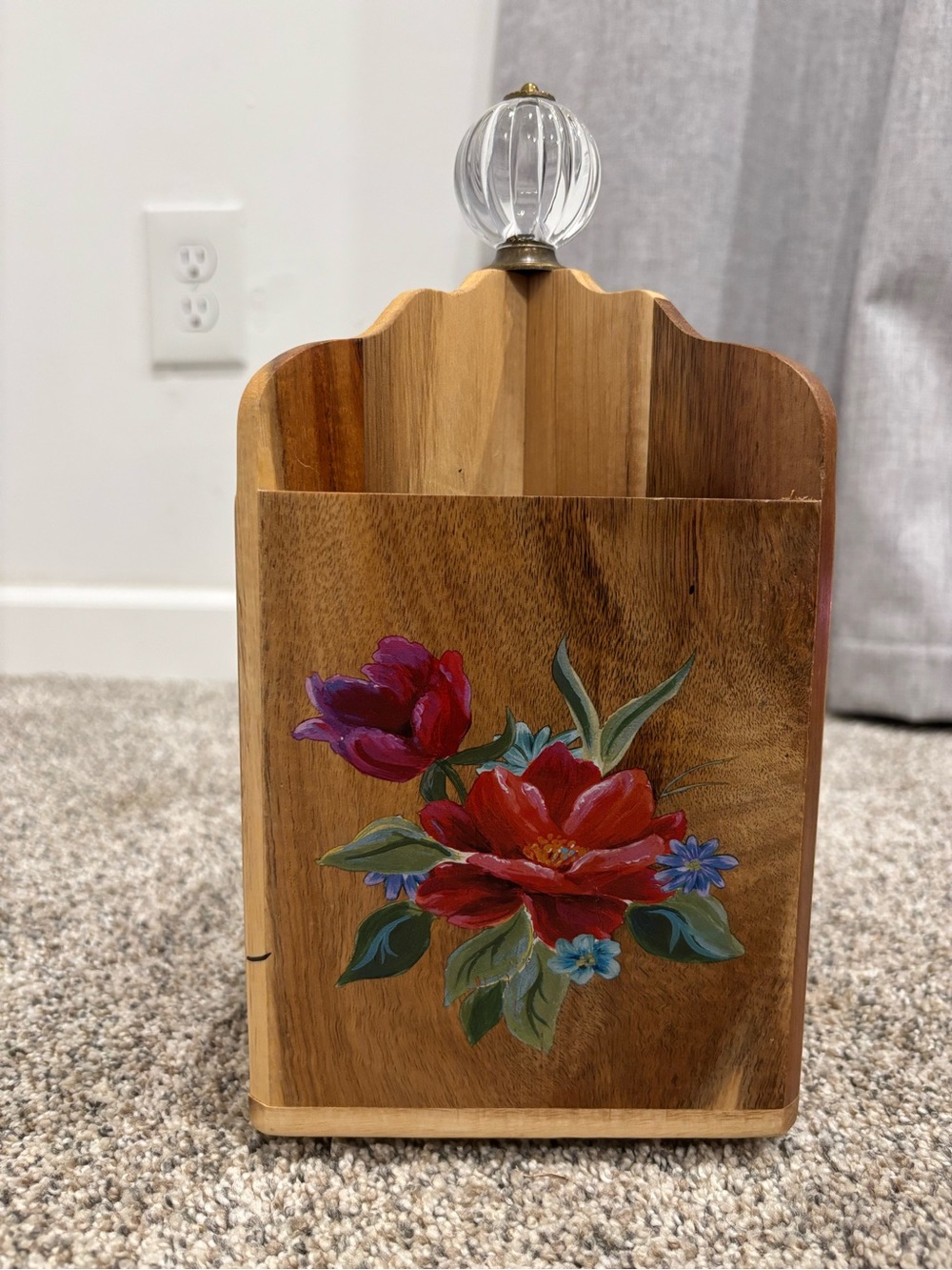 Wooden Spring Bouquet 4-Section Acacia Utensil Holder by The Pioneer Woman